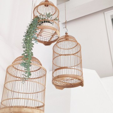 gabbiette uccelli legno decorative